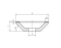 Боразоновый (эльборовый) круг CBN 127-9/29-32 4170 Боразоновый (эльборовый) круг CBN 127-9/29-32 4170